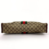 GUCCI Tote Bag Old Gucci Sherry line GG Supreme Canvas/leather Brown unisex Second hand