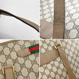 GUCCI Tote Bag 39.02.091 Old Gucci Sherry line GG Supreme Canvas/leather Brown unisex Second hand