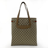 GUCCI Tote Bag 39.02.091 Old Gucci Sherry line GG Supreme Canvas/leather Brown unisex Second hand