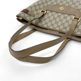 GUCCI Tote Bag 39.02.091 Old Gucci Sherry line GG Supreme Canvas/leather Brown unisex Second hand