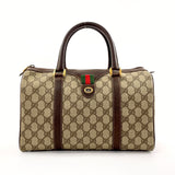 GUCCI Handbag 40.02.007 Mini Boston Sherry Line Old Gucci GG Supreme Canvas/leather Brown unisex Second hand