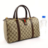 GUCCI Handbag 40.02.007 Mini Boston Sherry Line Old Gucci GG Supreme Canvas/leather Brown unisex Second hand