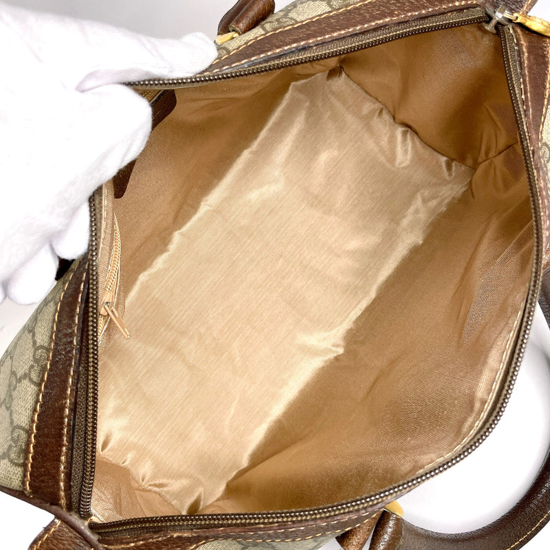 GUCCI Handbag 40.02.007 Mini Boston Sherry Line Old Gucci GG Supreme Canvas/leather Brown unisex Second hand