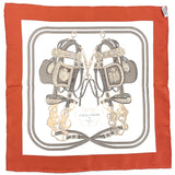 HERMES scarf Carre 45 BRIDES de GARA silk Brown Women Second hand