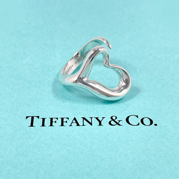 TIFFANY&Co. Ring Open heart Elsa Peretti Sterling Silver #US 5 Silver Women Second hand