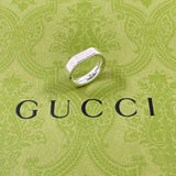 GUCCI Ring logo Silver925 #US 6 Silver unisex Second hand