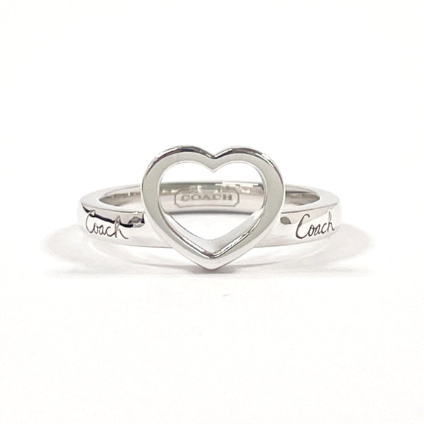 COACH Ring heart logo Silver925 #US 4 3/4 Silver Women Second hand