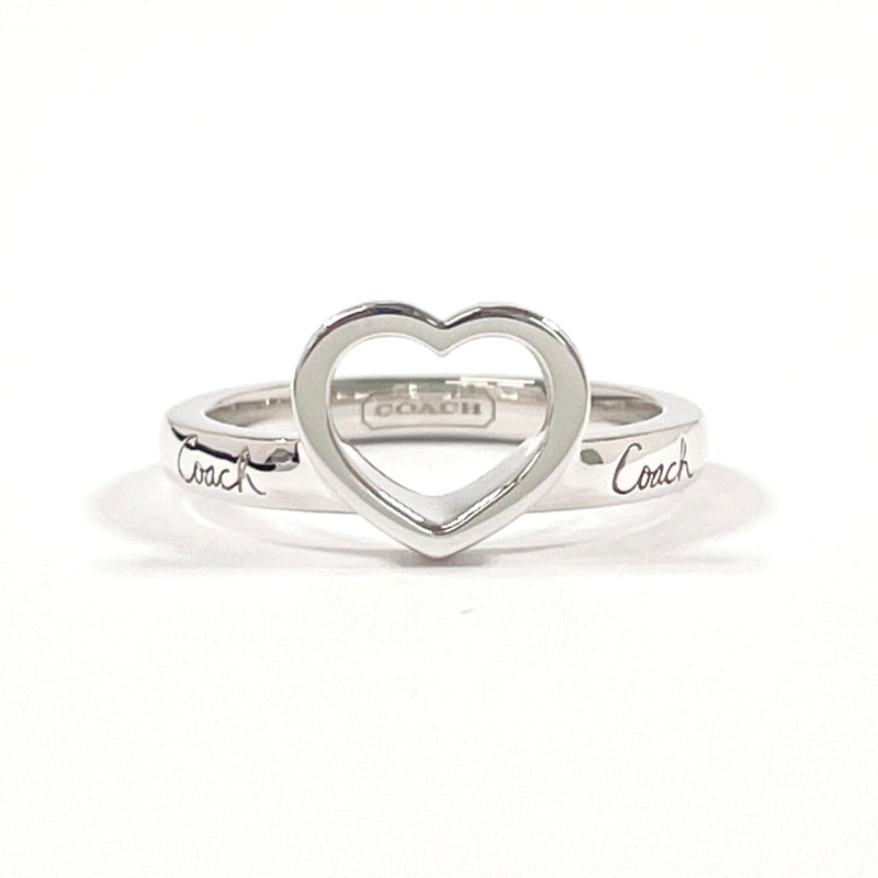 COACH Ring heart logo Silver925 #US 4 3/4 Silver Women Second hand