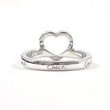 COACH Ring heart logo Silver925 #US 4 3/4 Silver Women Second hand