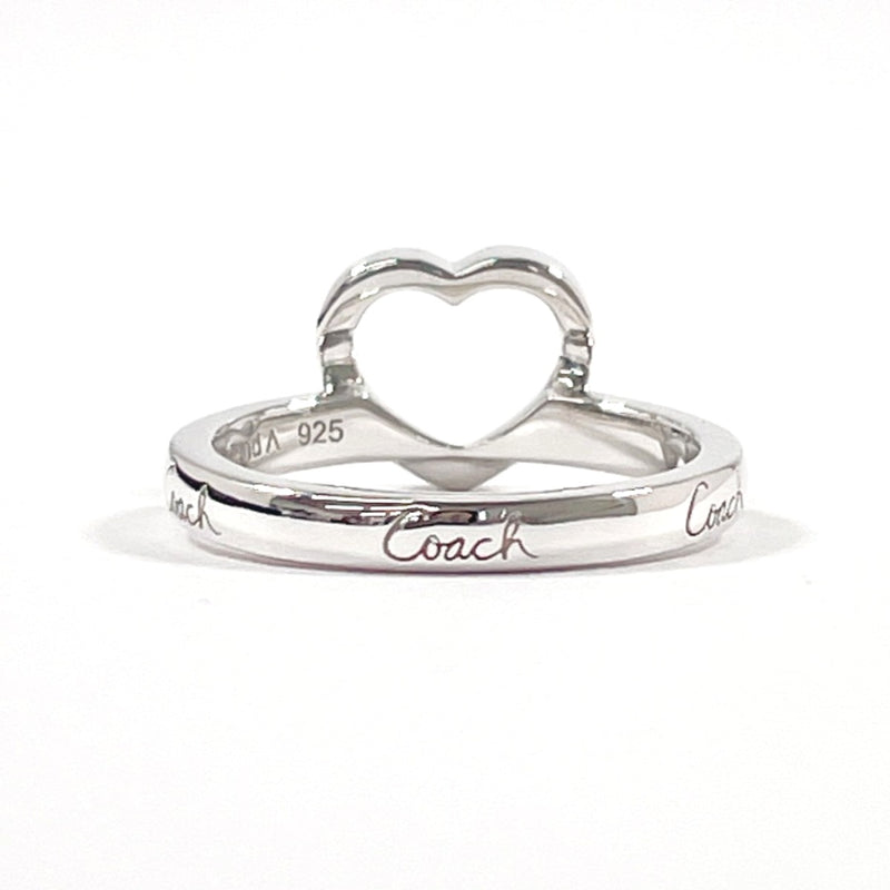 COACH Ring heart logo Silver925 #US 4 3/4 Silver Women Second hand