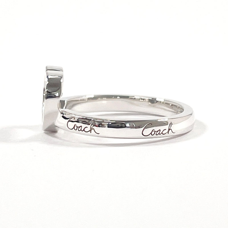 COACH Ring heart logo Silver925 #US 4 3/4 Silver Women Second hand