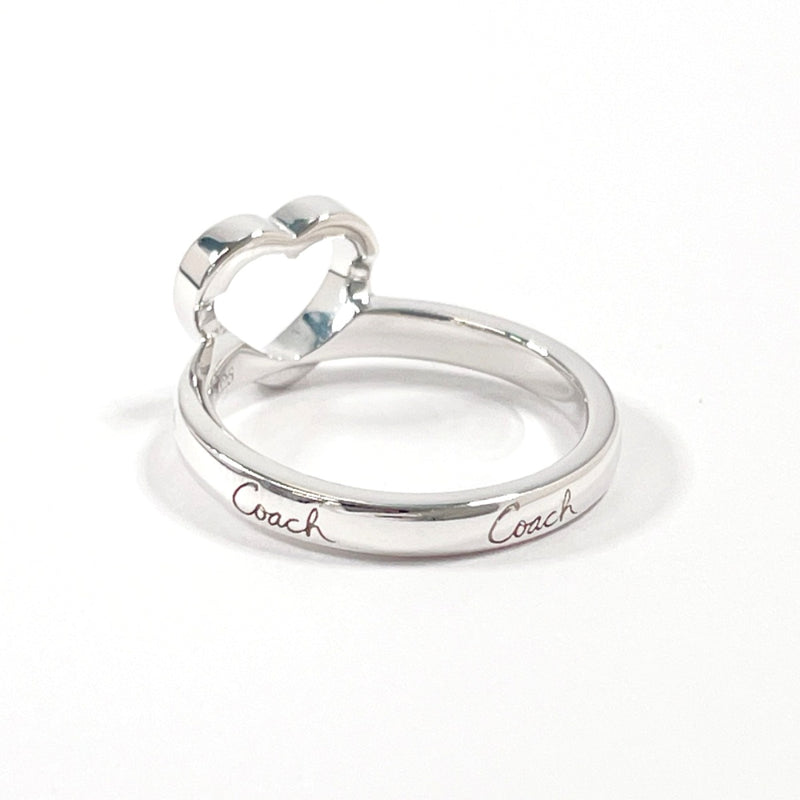 COACH Ring heart logo Silver925 #US 4 3/4 Silver Women Second hand