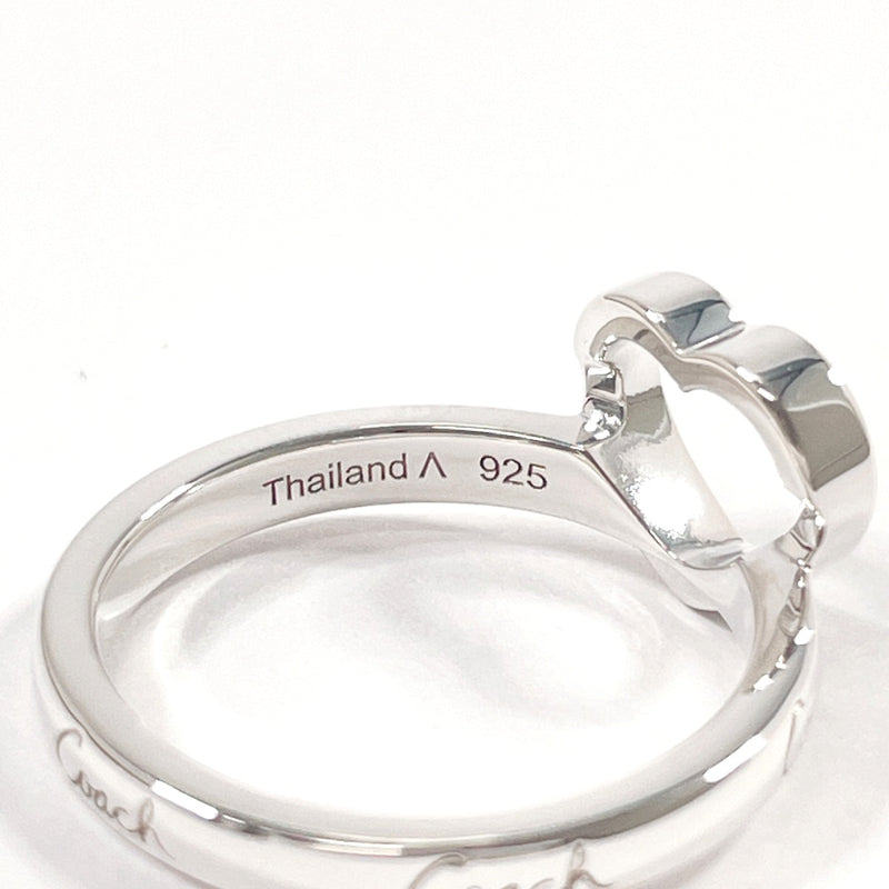 COACH Ring heart logo Silver925 #US 4 3/4 Silver Women Second hand