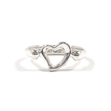 TIFFANY&Co. Ring Open heart Elsa Peretti Silver925 #US 6 Silver Women Second hand