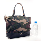 COACH Tote Bag F11847 camouflage Nylon Black unisex Second hand