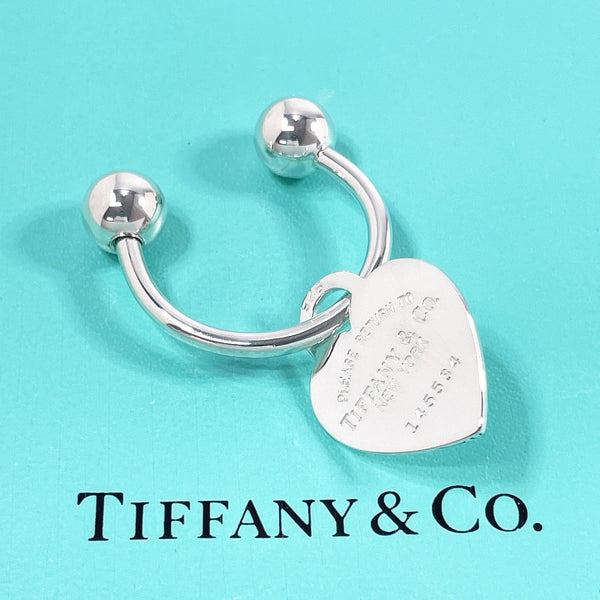 TIFFANY&Co. key ring heart tag key ring Return to Silver925 Silver Women Second hand
