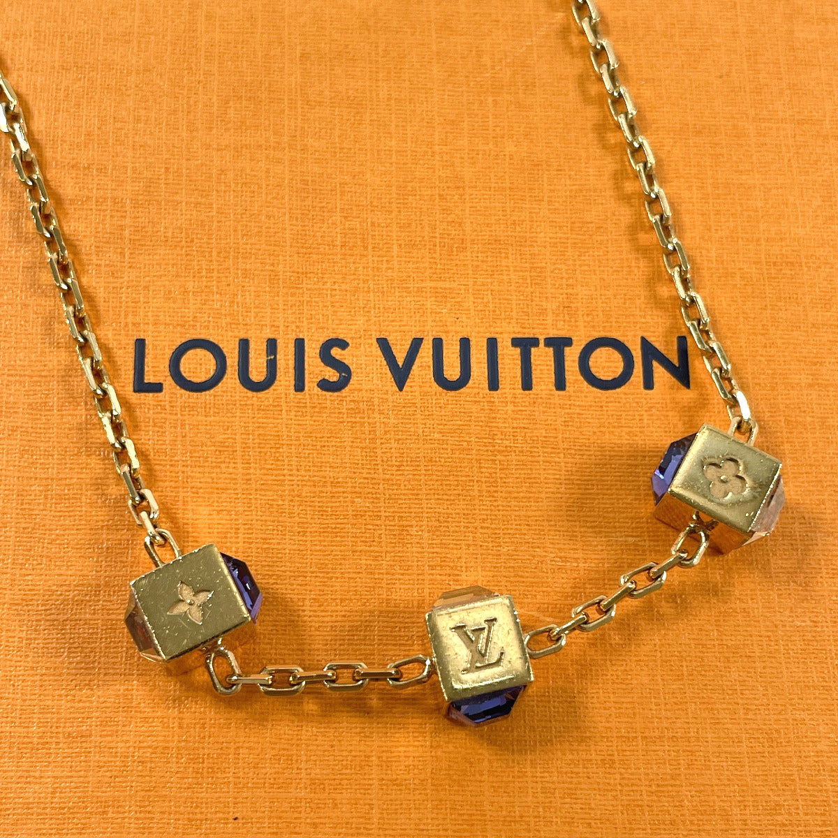 LOUIS VUITTON Necklace M65096 Corey Gamble metal/Swarovski gold