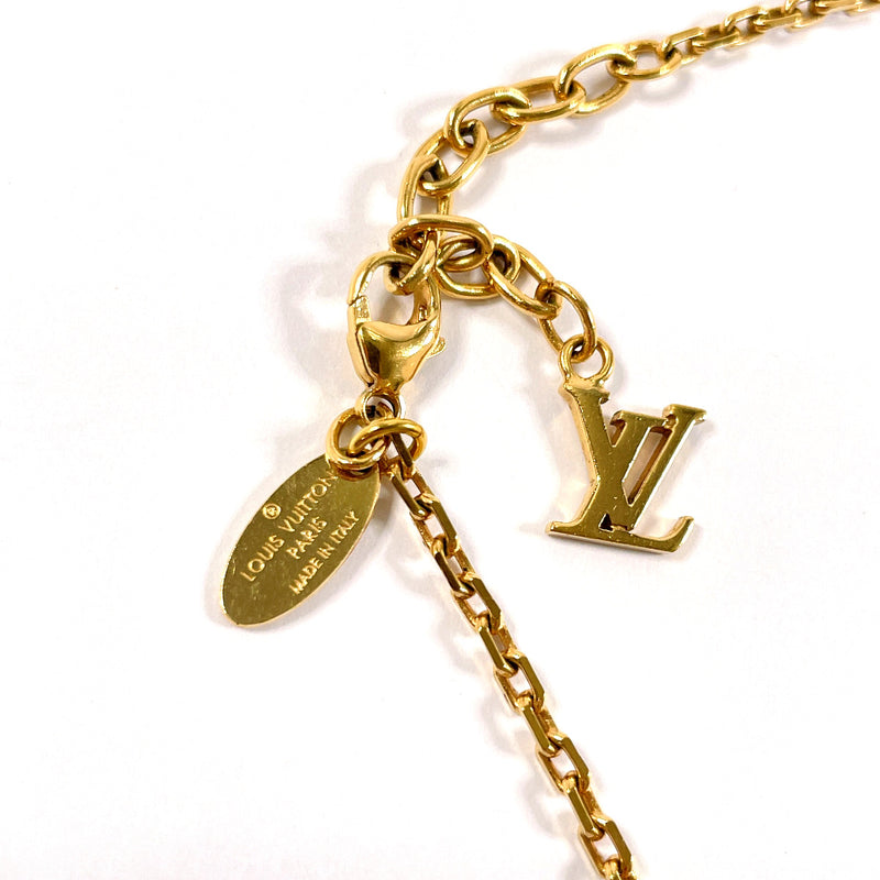 LOUIS VUITTON Necklace M65096 Corey Gamble metal/Swarovski gold Women Second hand