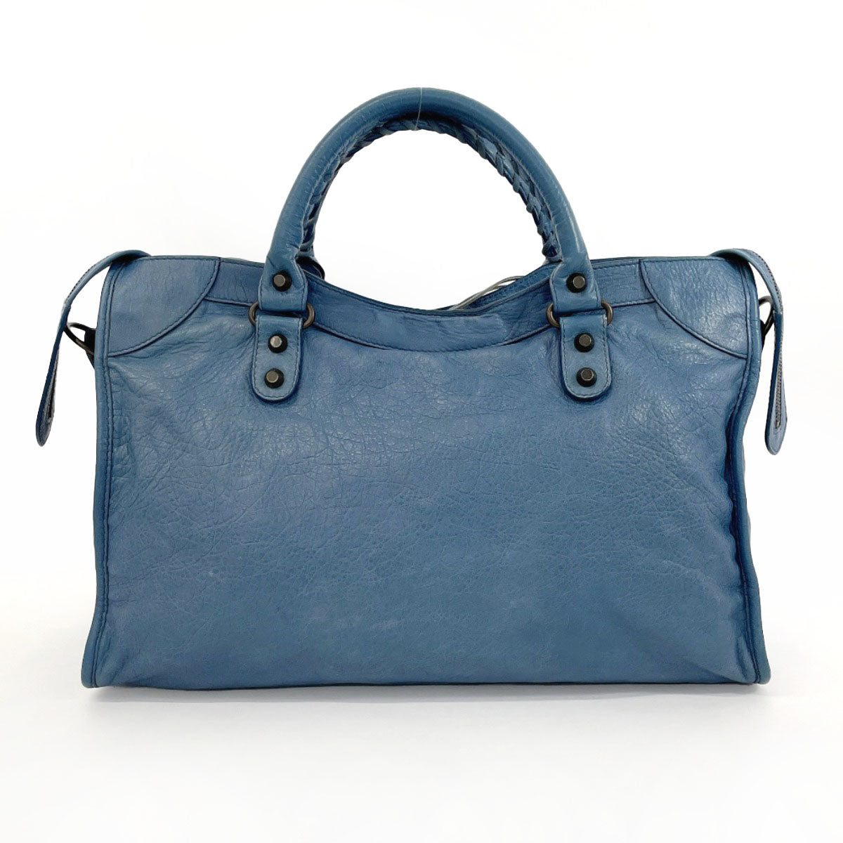 BALENCIAGA Handbag 115748・4245 The city leather blue Women Second