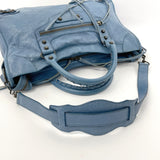 BALENCIAGA Handbag 115748・4245 The city leather blue Women Second hand