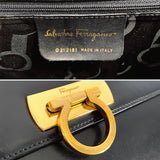 Salvatore Ferragamo Handbag O 21 2181 Gancini leather Black Women Second hand