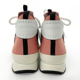 HERMES sneakers leather/canvas pink pink Women Second hand