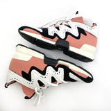 HERMES sneakers leather/canvas pink pink Women Second hand