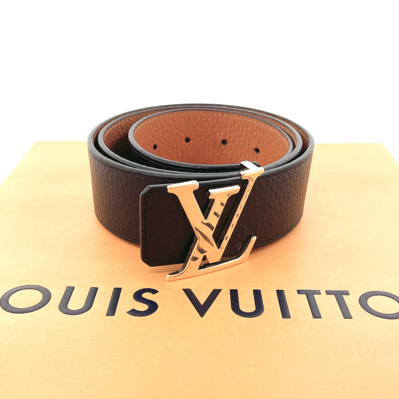 LOUIS VUITTON belt M9151 Sunture LV Initial reversible Taurillon Clemence Black Black mens Second hand