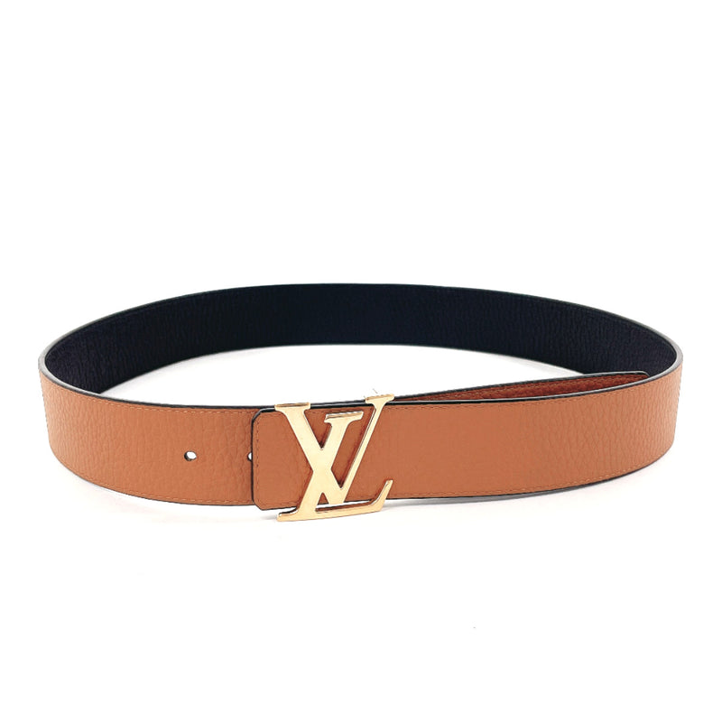 LOUIS VUITTON belt M9151 Sunture LV Initial reversible Taurillon Clemence Black Black mens Second hand