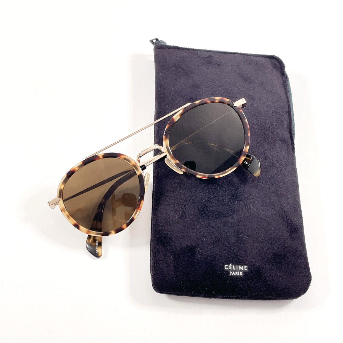 CELINE sunglasses CL 41424/S J1LEC Synthetic resin Brown Women