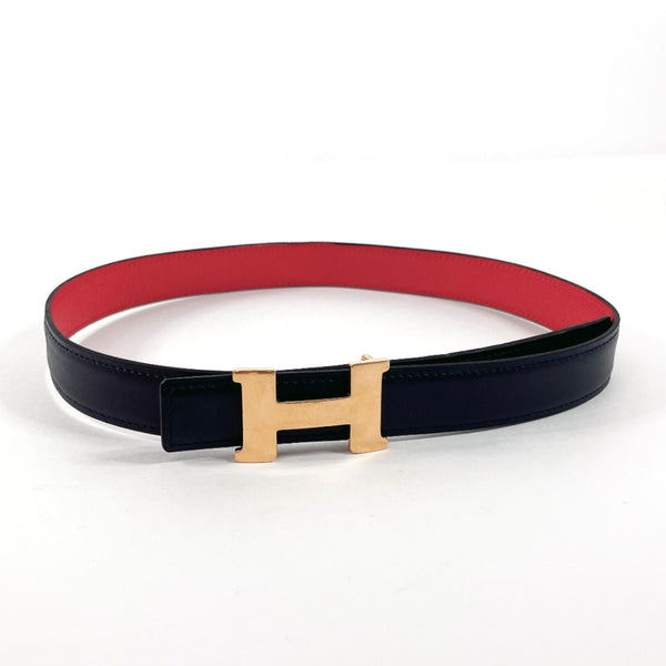 HERMES belt Constance H Reversible belt Courchevel/Box calf Navy