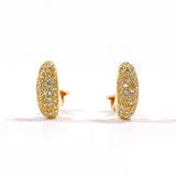 Christian Dior Earring vintage Gold Plated/Rhinestone gold Women
