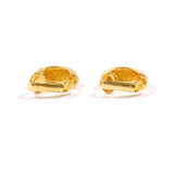 Christian Dior Earring vintage Gold Plated/Rhinestone gold Women