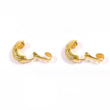 Christian Dior Earring vintage Gold Plated/Rhinestone gold Women