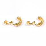 Christian Dior Earring vintage Gold Plated/Rhinestone gold Women
