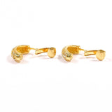 Christian Dior Earring vintage Gold Plated/Rhinestone gold Women