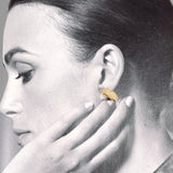 Christian Dior Earring vintage Gold Plated/Rhinestone gold Women