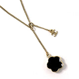 CHANEL Necklace Camellia COCO Mark vintage metal/Rhinestone gold 07 A Women Second hand