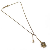 CHANEL Necklace Camellia COCO Mark vintage metal/Rhinestone gold 07 A Women Second hand