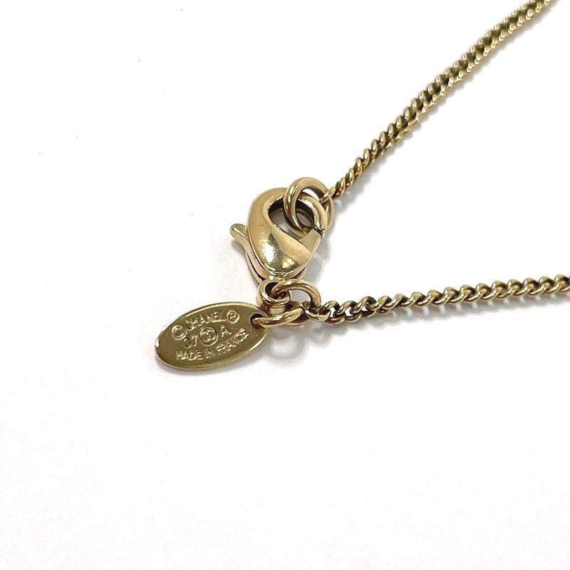 CHANEL Necklace Camellia COCO Mark vintage metal/Rhinestone gold 07 A Women Second hand