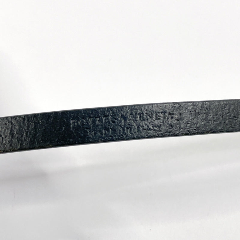 BOTTEGAVENETA bracelet Intrecciato Double loop leather/Silver925 Black mens Second hand