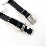 BOTTEGAVENETA bracelet Intrecciato Double loop leather/Silver925 Black mens Second hand