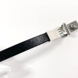 BOTTEGAVENETA bracelet Intrecciato Double loop leather/Silver925 Black mens Second hand