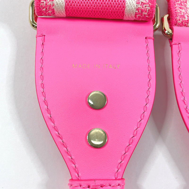 Dior Shoulder strap Embroidery canvas pink Women Second hand