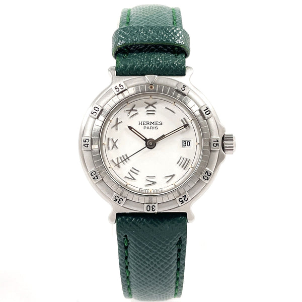 HERMES Watches Captain Nemo Stainless Steel/leather Silver Silver unisex Second hand