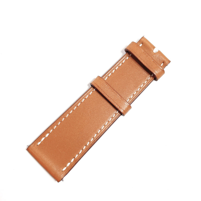HERMES Watches Spare Belt genuine Vauvarenia Brown Brown DCarved seal unisex Second hand