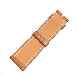 HERMES Watches Spare Belt genuine Vauvarenia Brown Brown DCarved seal unisex Second hand