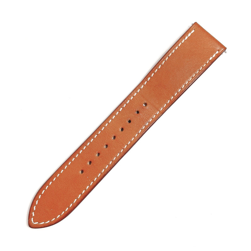 HERMES Watches Spare Belt genuine Vauvarenia Brown Brown DCarved seal unisex Second hand