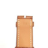 HERMES Watches Spare Belt genuine Vauvarenia Brown Brown DCarved seal unisex Second hand