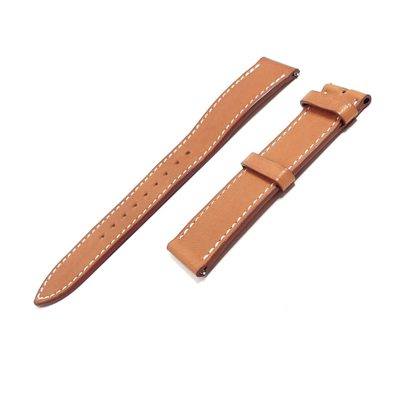 HERMES Watches Spare Belt genuine Vauvarenia Brown Brown DCarved seal unisex Second hand